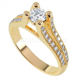 טבעת אירוסין דגם "ליקי" בזהב צהוב
