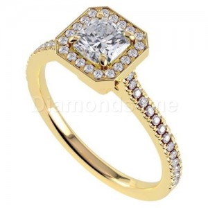 טבעת אירוסין דגם "רדילין" בזהב צהוב