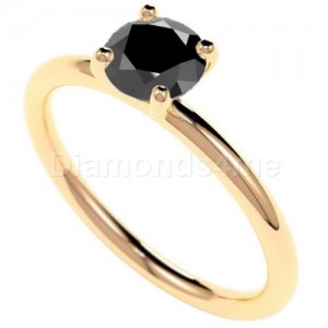 טבעת מרטיני בלנקה יהלום שחור