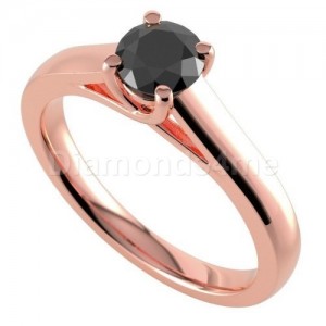 טבעת "אלדונה"  עם יהלום שחור