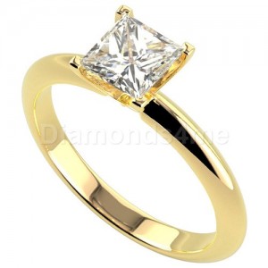 טבעת אירוסין אלה בזהב צהוב
