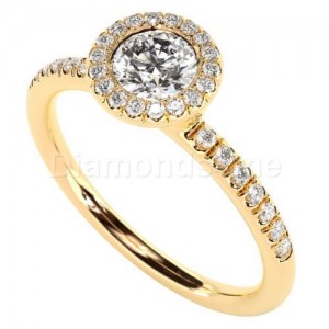 טבעת אירוסין דגם "איוונה" בזהב צהוב
