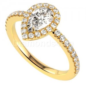טבעת אירוסין "אריסטה" בזהב צהוב