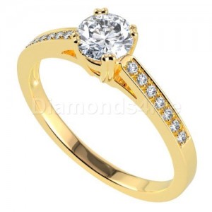 טבעת אירוסין "אלנטיסה" בזהב צהוב