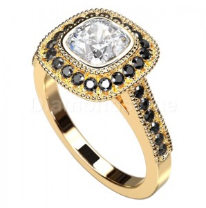 טבעת "רולין" זהב צהוב משובצת יהלומים